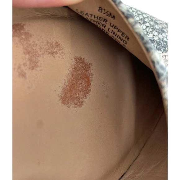 Able Joselyne Reptile Embossed Leather Pointed Toe Slip On Flats Shoes Size 8.5 - Picture 12 of 16